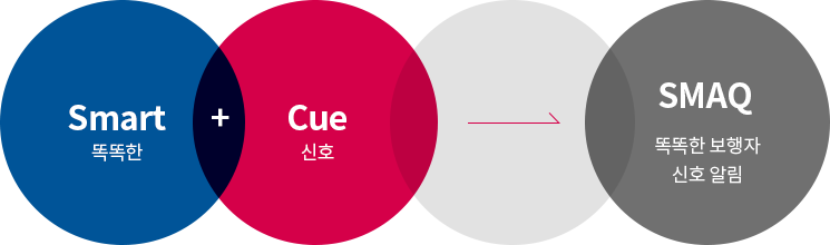 Smart(똑똑한)+Cue(신호)=SMAQ(똑똑한 보행자 신호알림)